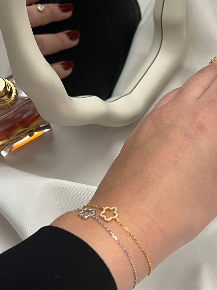 Bracelet en Argent 925 et placage Or 18k - photo numéro 2