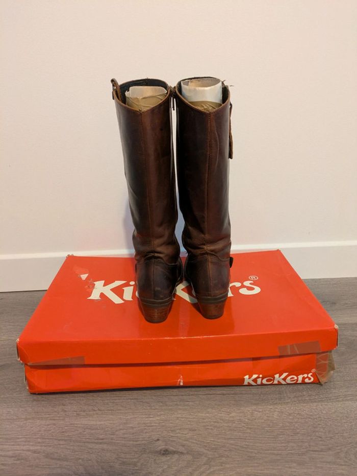Bottes kickers Natiki cuir marron taille 38 - photo numéro 4