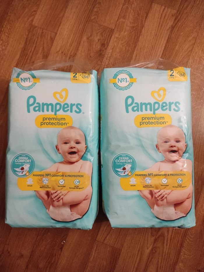 Lot de 2 Pampers premium protection taille 2