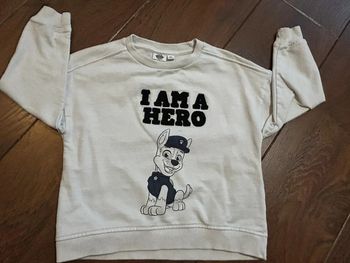 Sweat en coton pat patrouille Chase blanc cassé Paw Patrol Kiabi 6 ans