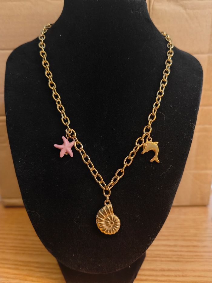 Collier acier inoxydable breloque