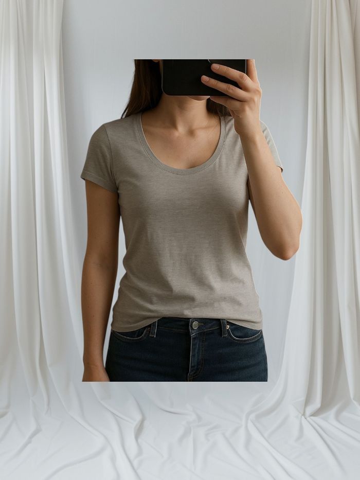 Tee-shirt beige femme taille XS