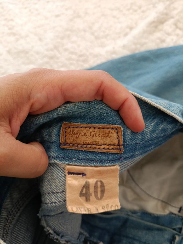 Jean original SPY style Y2K – détails violets + portrait imprimé – taille 40 - photo numéro 7