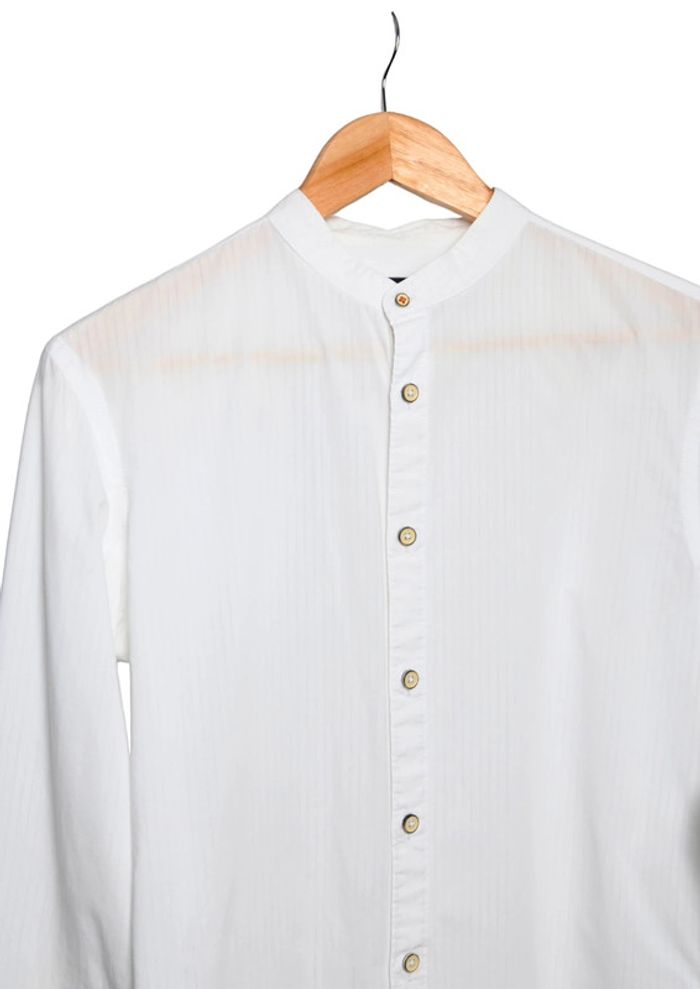 Chemise Blanche Col Officier – 100% coton Celio – Taille S - photo numéro 2