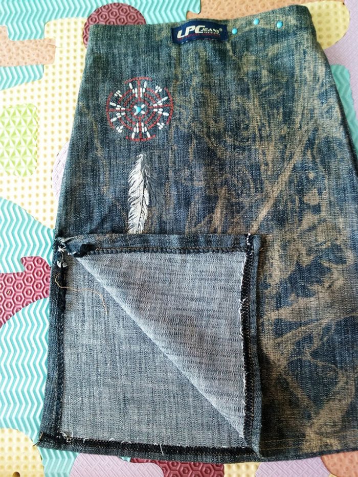 Jupe en jeans 4ans style pocahontas - photo numéro 5