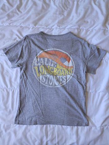T shirt gris Longboard 10 ans