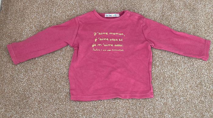 T-shirt manches longues fille 6 mois