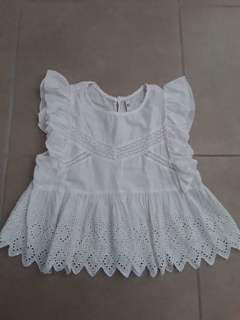 Blouse dentelle blanche femme XS ZARA TBE