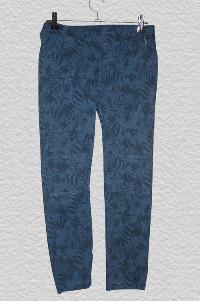 Pantalon bleu à motifs palmiers - Tissaïa - 9 ans - NEUF