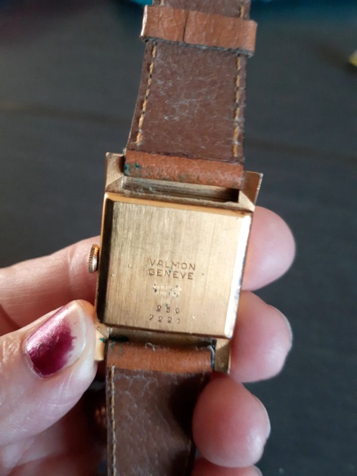 Montre femme plaque or - photo numéro 2