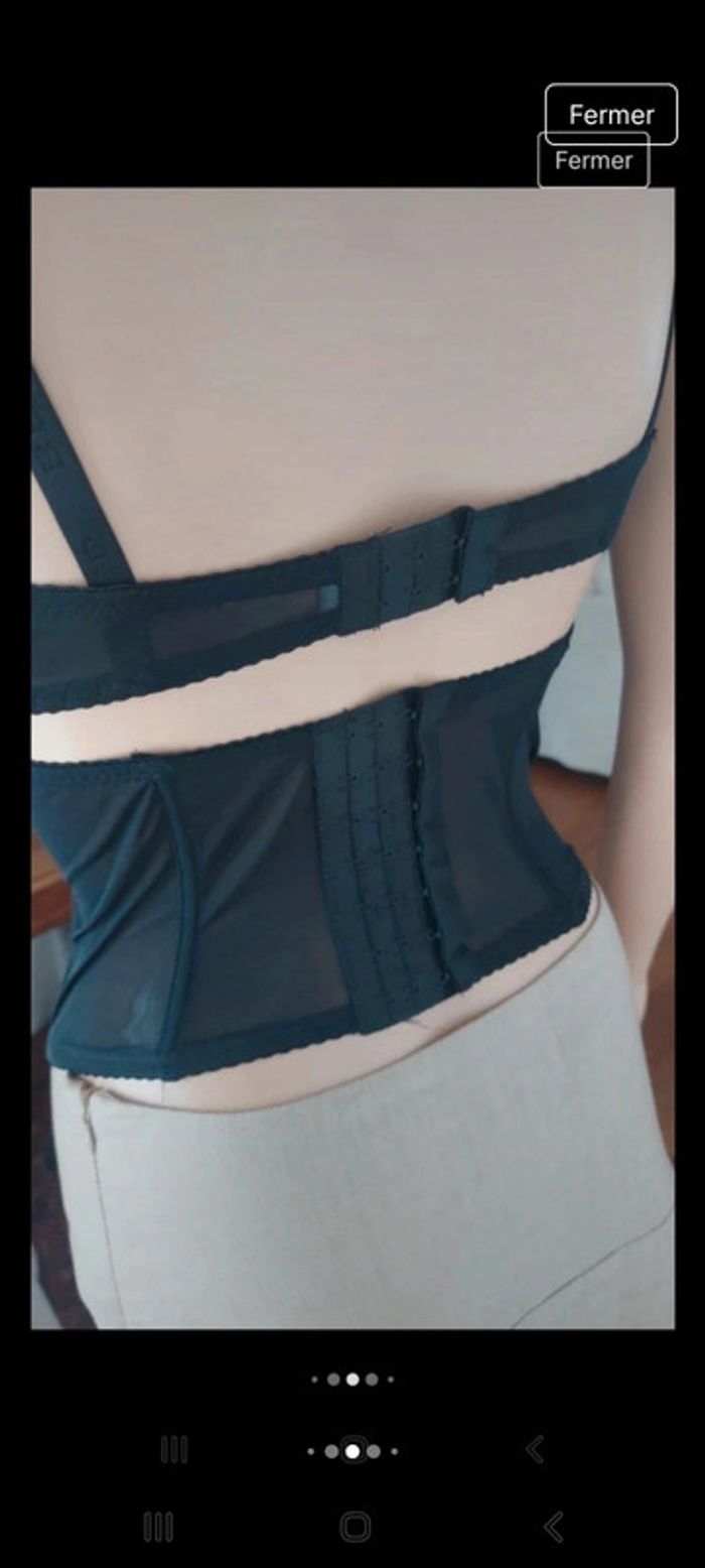 Corset noir et rouge Besired taille S - photo numéro 7