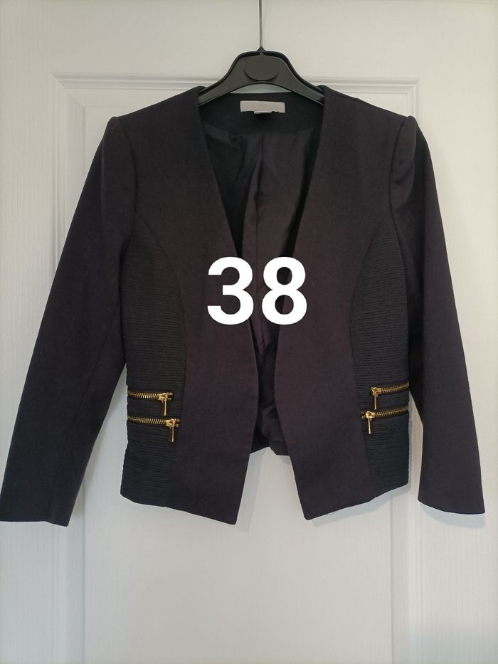 Blazer noir 38 H&M - photo numéro 1