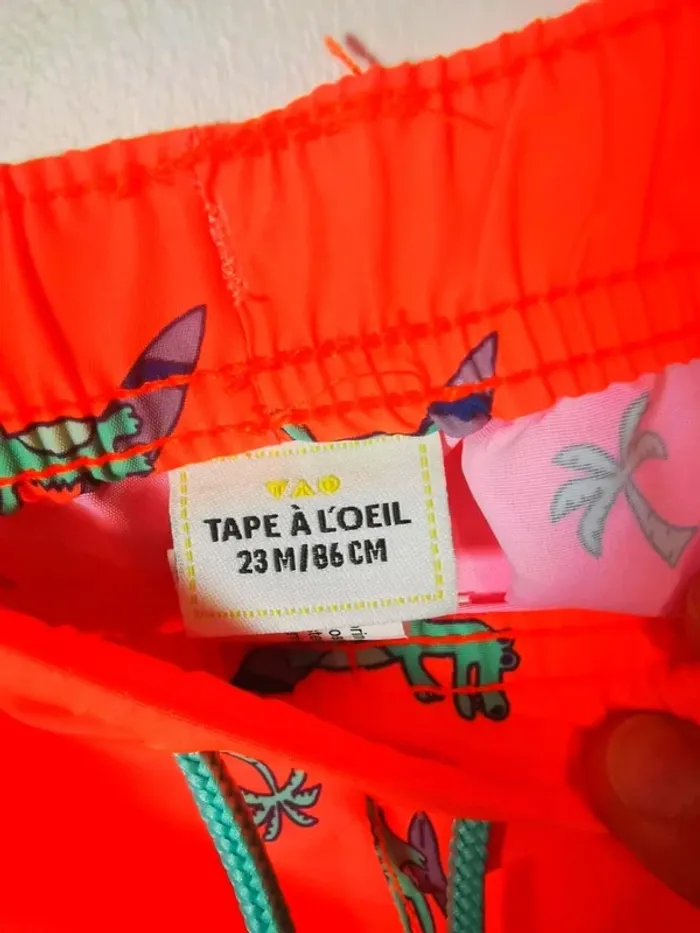 C30 short de bain orange Tape à l'œil 23 mois - photo numéro 3