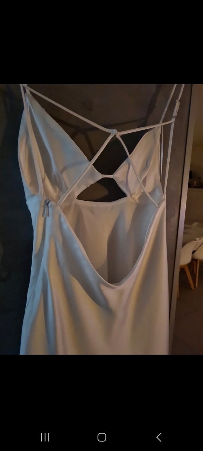 Robe satinée blanche - Zara - photo numéro 5