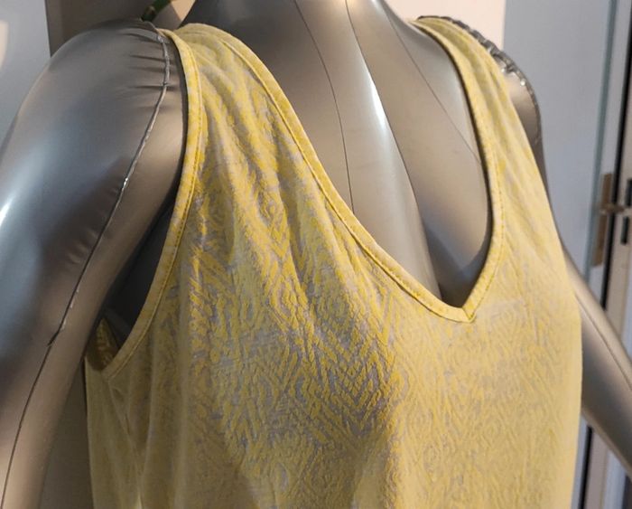 Débardeur fluide jaune transparent T:L - photo numéro 2