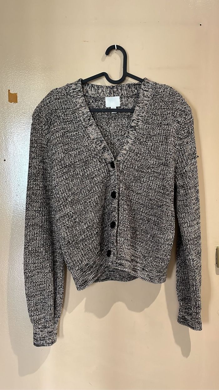 🧥 Gilet chiné Noir blanc et Beige