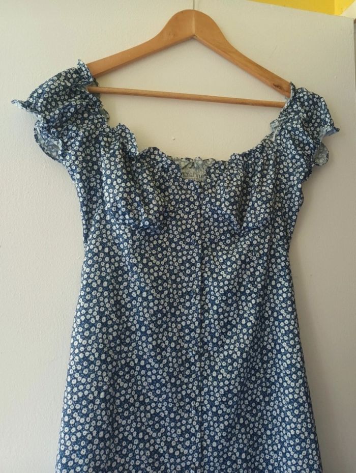 Robe Fleurie Bleue & Blanche Femme | Look Bohème & Estival 💙🌾 - photo numéro 2