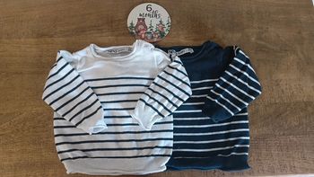 Lot 2 pulls marinières 6mois