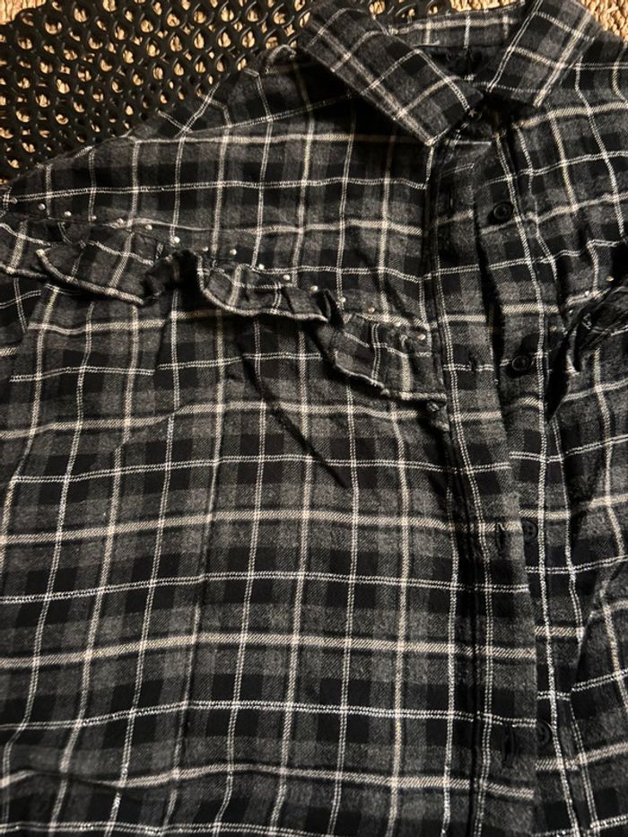 Blouse carreau gris - photo numéro 2