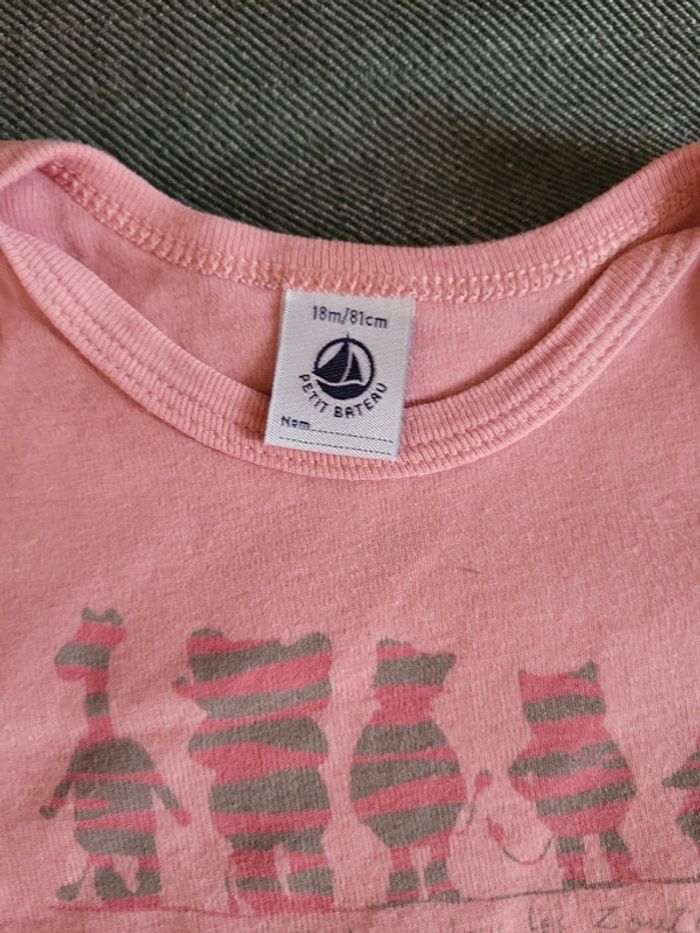 Body petit bateau manches courtes 18 mois tbe - photo numéro 2