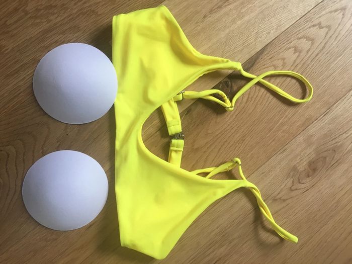 Maillot de bain deux pièces jaune vert jungle - photo numéro 3