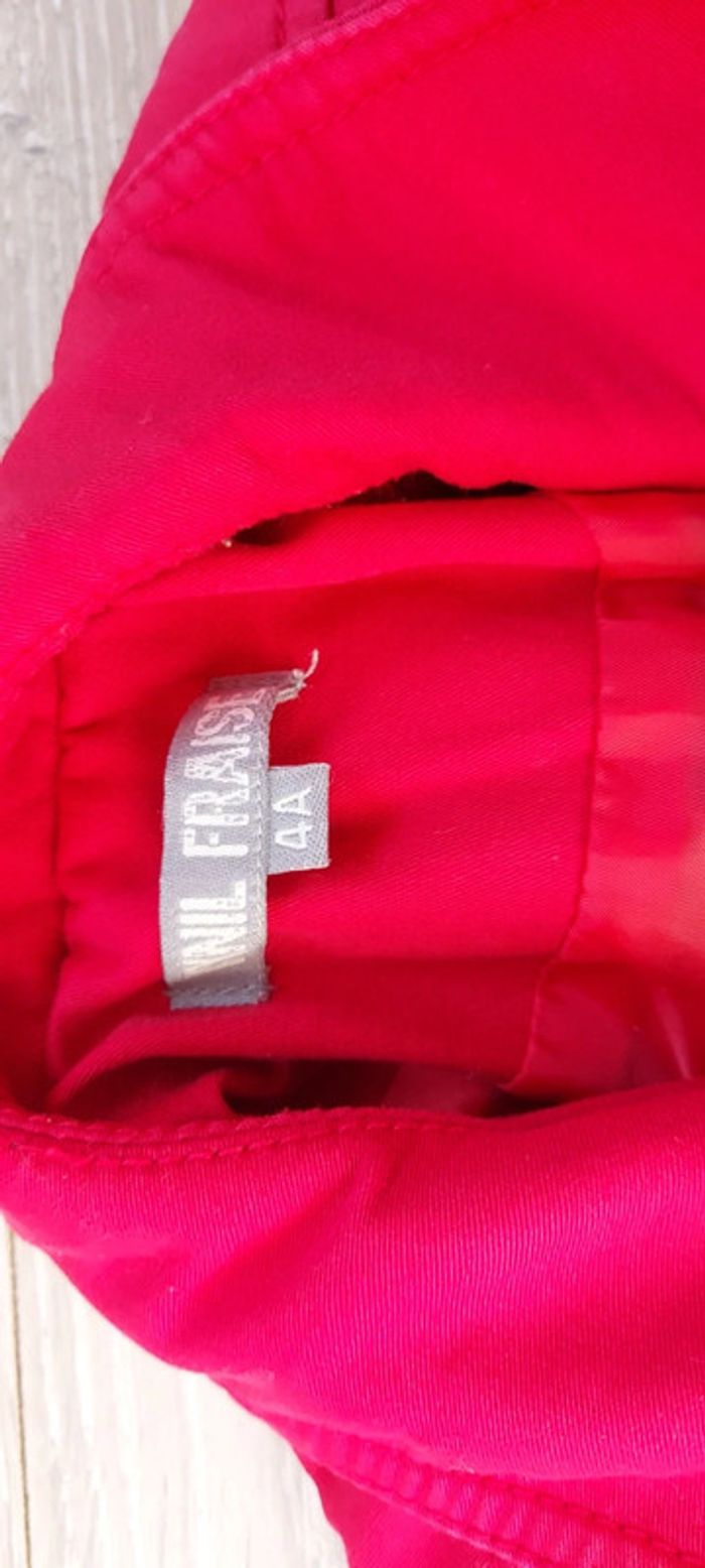 Veste longue,fille, rouge, Vynil Fraise, 4 ans, peu mise - photo numéro 3