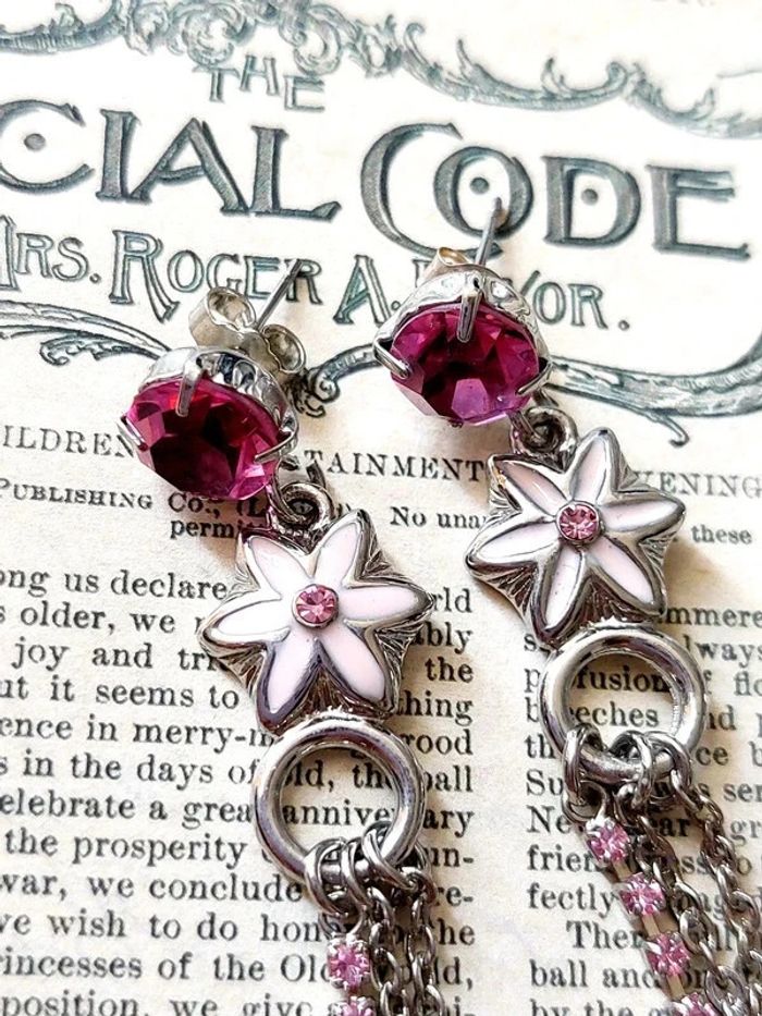 Magnifique paire de boucles d'oreilles pendantes - photo numéro 2