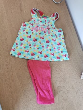 Ensemble bébé fille 12mois débardeur et legging disney