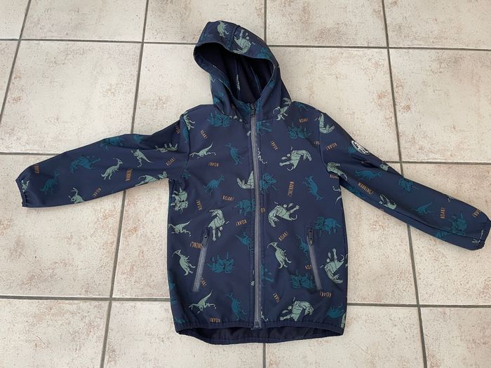 Veste étanche et coupe-vent dinosaures 6-7ans