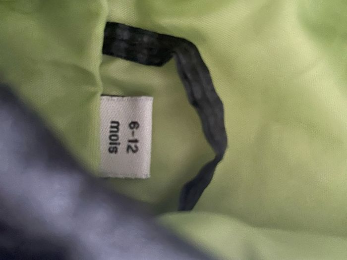 Manteau garçon noir et vert 6 12 mois - photo numéro 5