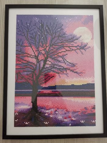 Tableau diamond painting fini, 30 x 40 cm