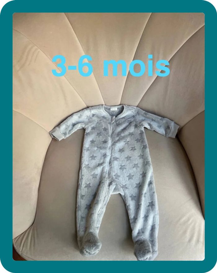 Surpyjama chaud mixte 3-6 mois fermeture éclair - Nextbaby