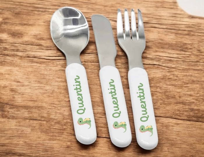 Couvert en acier pour bébé personnalisé - photo numéro 8