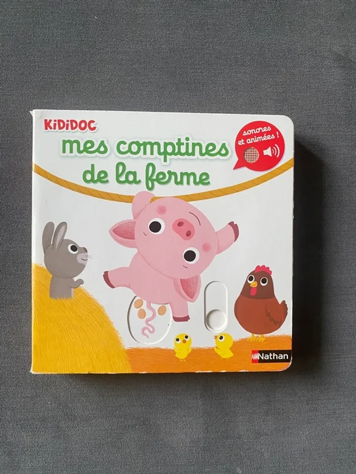 Livre sonore mes comptines de la ferme kididoc