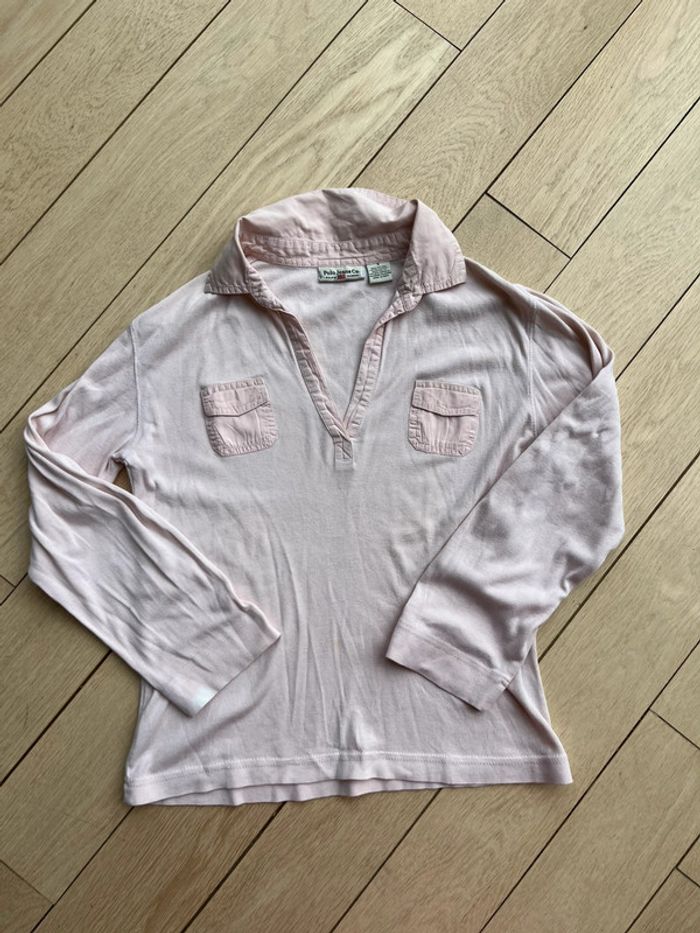Tee shirt polo manches longues rose Ralph Lauren - photo numéro 8
