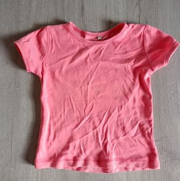 Tee-shirt manches courtes rose fille 5 ans