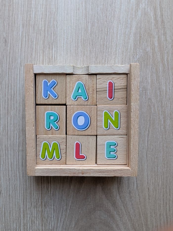 Boîte avec lettres en bois - photo numéro 5