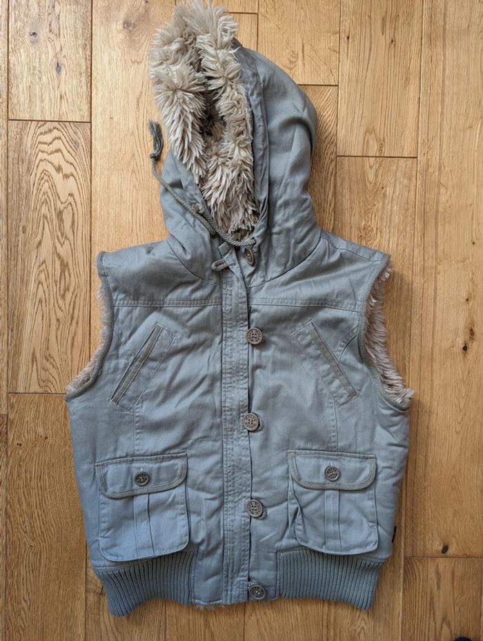 Veste sans manches Tom Wolfe doublée fourrure - Taille 14 - photo numéro 3