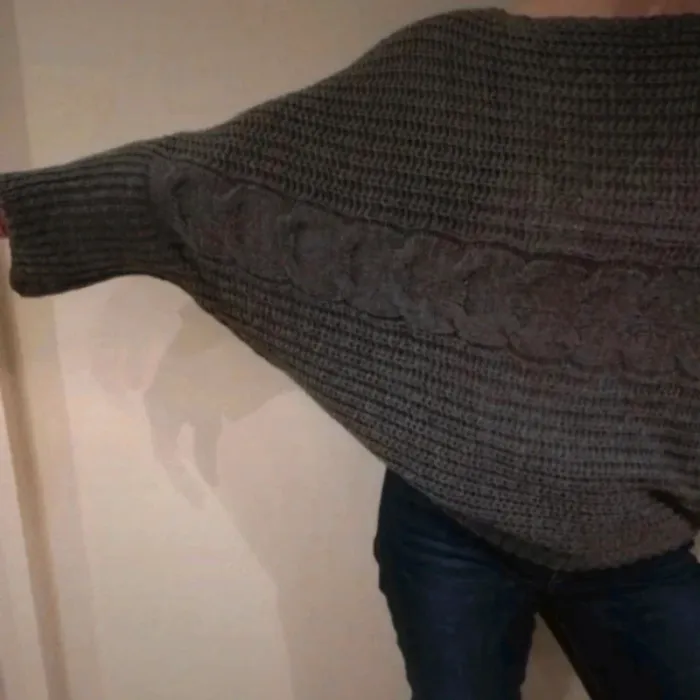 Grand pull  overside chaud hiver gris Cloothes T unique 38/40/42 - photo numéro 4