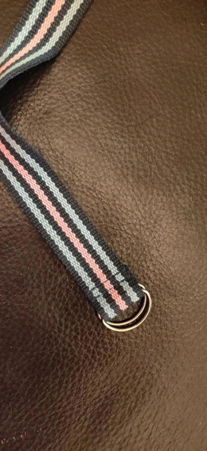 Ceinture tissée marine et rose - photo numéro 2