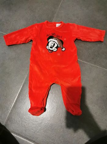 Babygros 6 mois mickey Noël