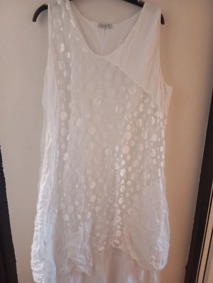 Robe blanche été femme taille XL 42/44