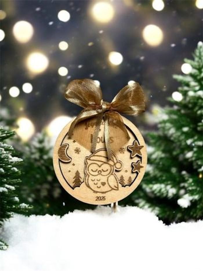 Boule de Noël en bois - photo numéro 7