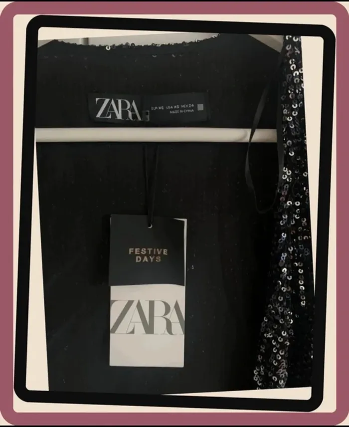 Blouse de soirée à sequins Zara T/XS taille plus grand - photo numéro 4