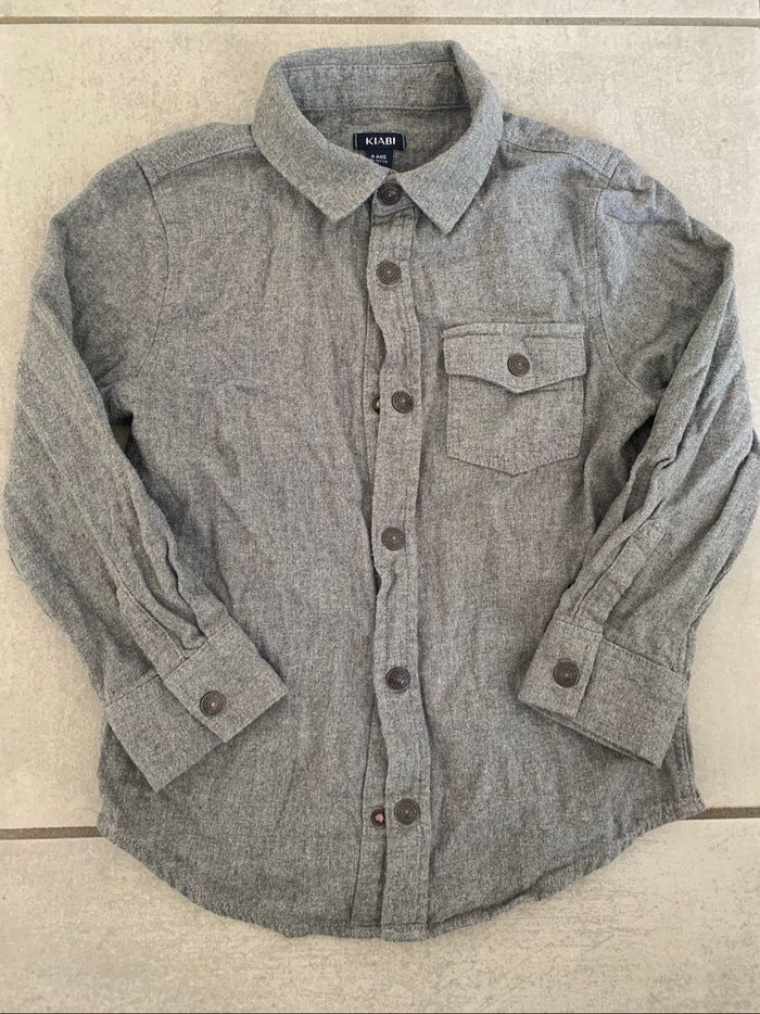 Chemise grise très chaude Kiabi 4 ans