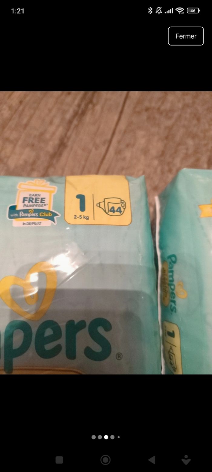 Couche Pampers taille 1 - photo numéro 3