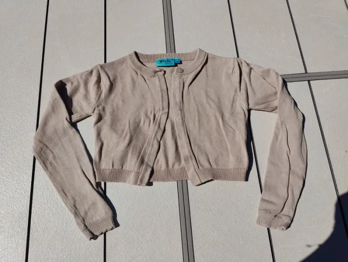 Gilet fille beige 6 ans