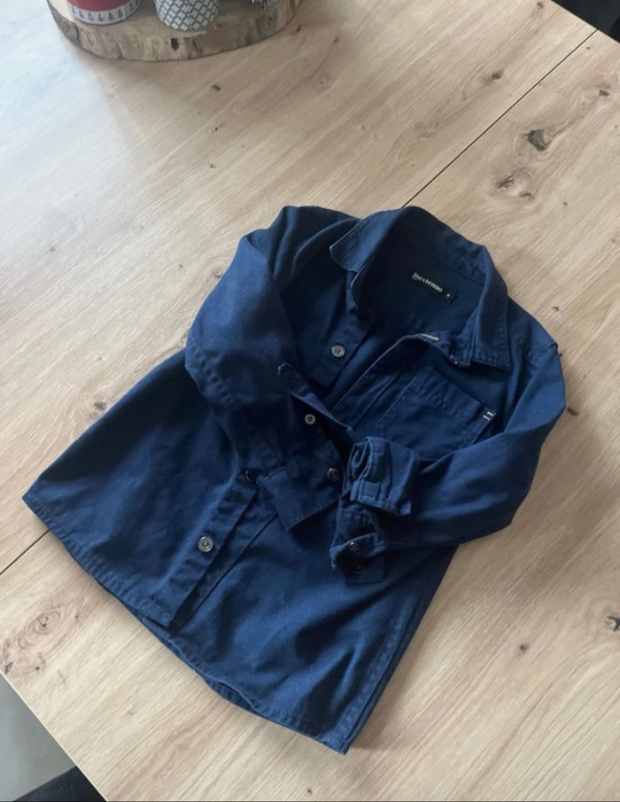 Chemise bleu marine garçon - photo numéro 2