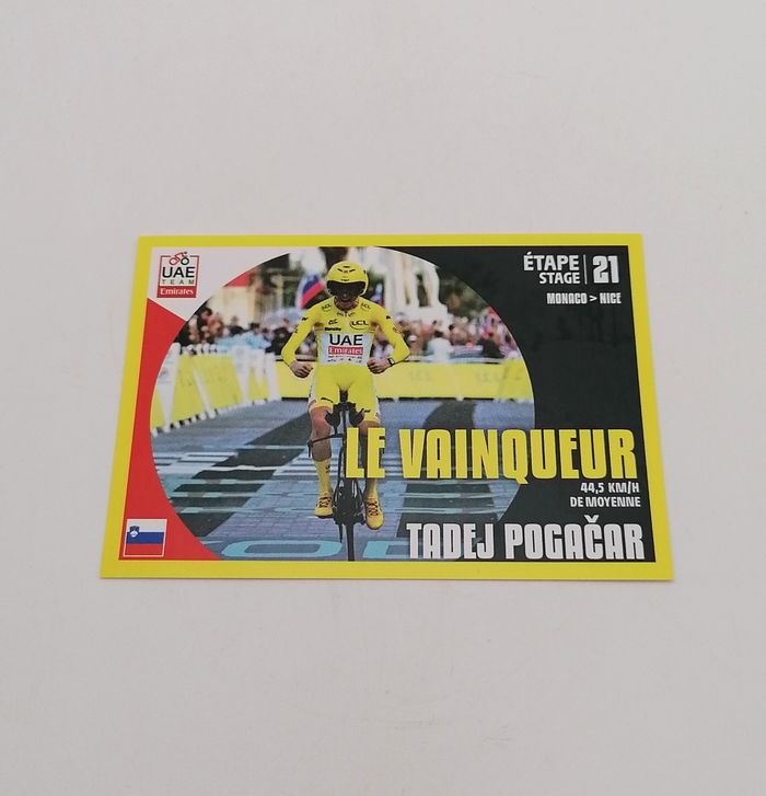 Panini sticker Tour de France 2024 n° T20 Tadej Pogacar.