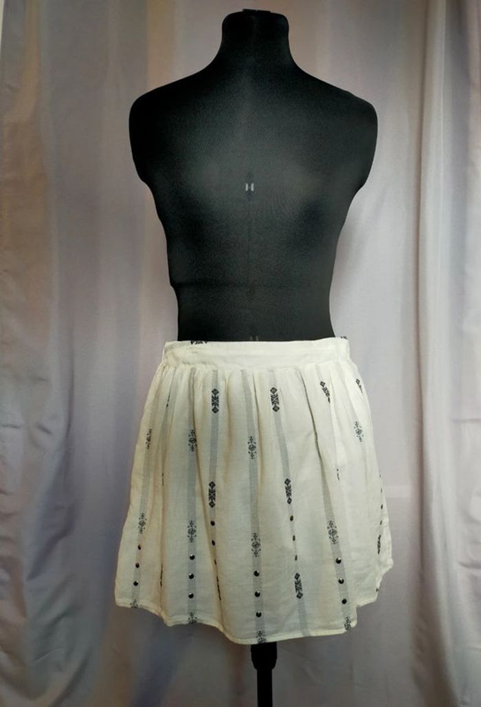 Jupe blanche imprimée à détails cloutés – Pimkie – Taille M